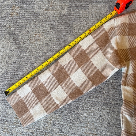 Reformation Checkered Brown and Cream Cardigan Set - Picture 5 of 10